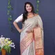 CREAM WHITE__Royal Rajgharana Sarees